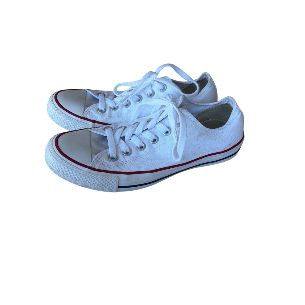 Converse Chuck Taylor All Star Low Top White Canvas Sneakers Womens 8 skater‎ - Picture 5 of 9